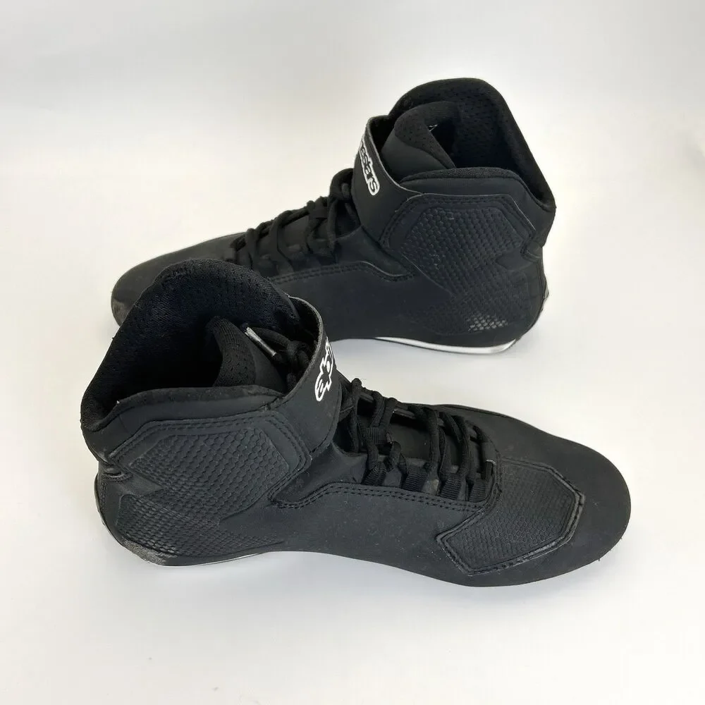 Alpinestars Sektor Vented Motorcycle Shoes Mens Sz US 8 EU 40.5 Black Worn/READ